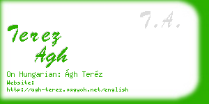 terez agh business card